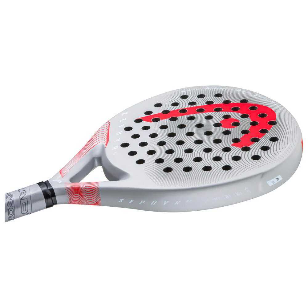 Zephyr UltraLight Padel Racquet (Grey / Red) - Image 2