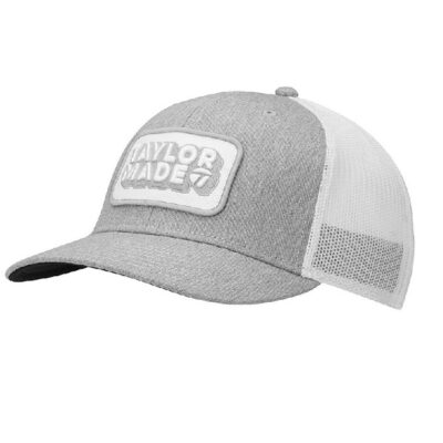 TaylorMade 24 Retro Trucker Hat - Grey/White