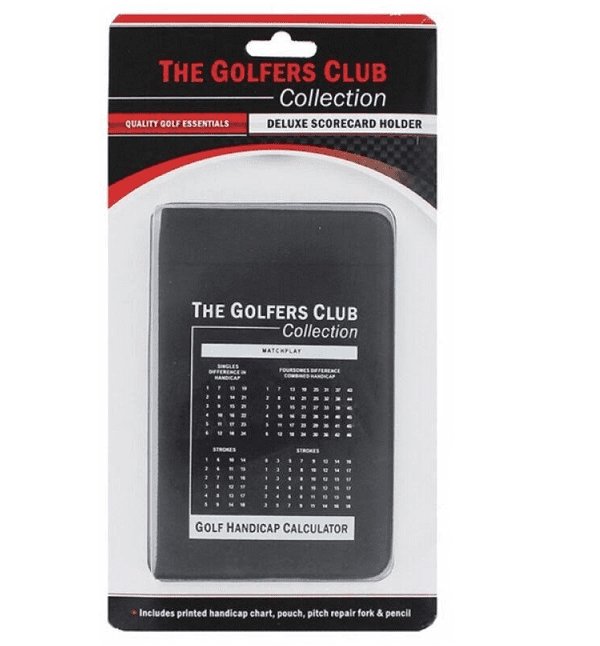 Golfers Club Score Card Holder with Handicap Chart
