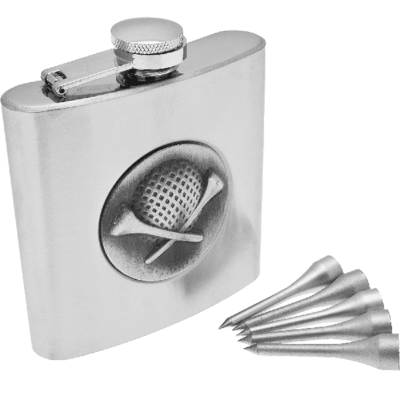 Golfers Hip Flask Set