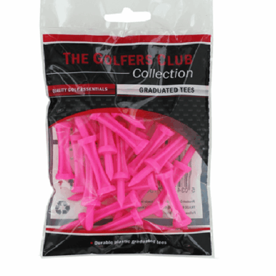 The Golfers Club Golf  Castle Tees Pack - Pink (39mm) (Pack of 25)