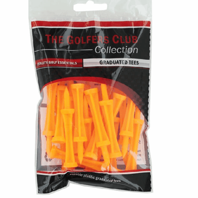 The Golfers Club Graduated Orange Plastic Tees (2.75 Inch) (Pack of 20)