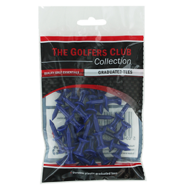 The Golfers Club Golf Castle Tees Pack - Blue (17mm)  (Pack of 30)