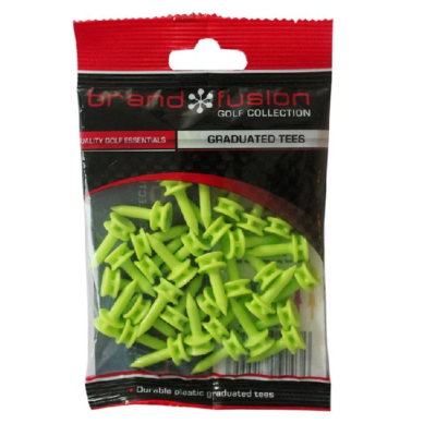 The Golfers Club Golf Castle Tees Pack - Lime (5mm)  (Pack of 35)
