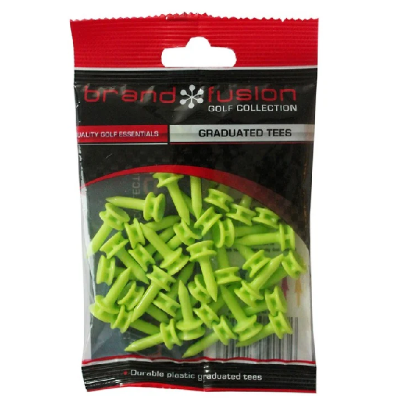 The Golfers Club Golf Castle Tees Pack - Lime (5mm) (Pack of 35)