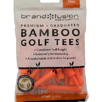 Brandfusion Graduated Bamboo Golf Tees (67mm) (Pack of 20)