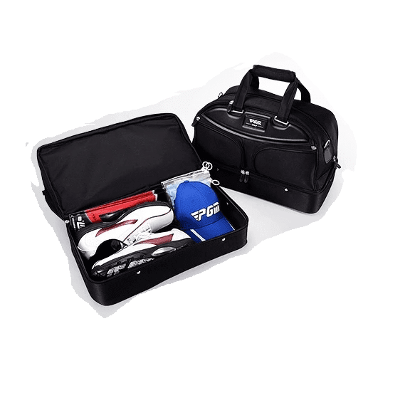 PGM Boston Holdall with Shoe Compartment (Black / Black) - Image 3